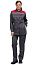 Костюм женский рабочий летний "Тимбер" серый-красный с брюками